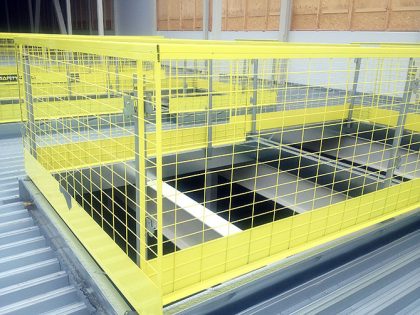 Edge protection floor opening