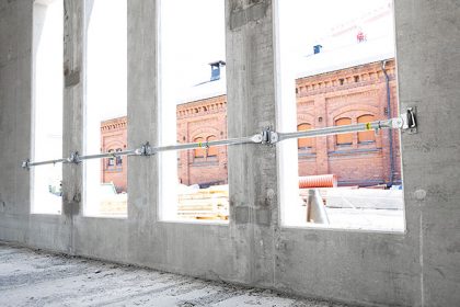 Edge protection wall opening